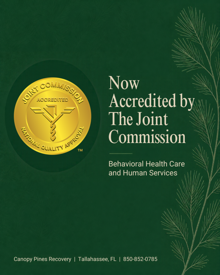 Canopy Pines Recovery is now accredited by the joint commission
